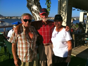 From left, Tim and Chuck Tillotson and La Rose Tillotson Hunt in 2012. 